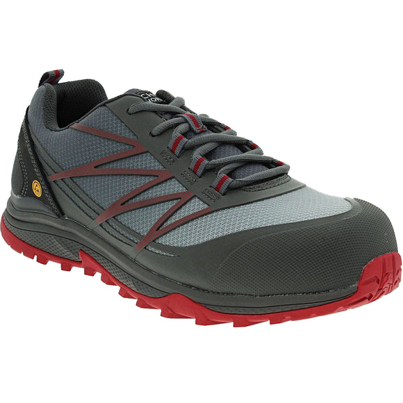 Skechers Men's 200046W Puxal Gray Red Safety Composite Toe Work Shoes