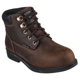 Skechers Women's 108013 Ravlas Dark Brown Work Shoes ThatShoeStore
