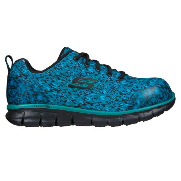 Skechers Women's 108083 Sure Track Saivy Green Multi Safety Toe Metal Free Work Shoes