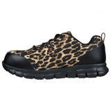 Skechers Women's 108083 Sure Track Saivy Leopard Safety Toe Metal Free Work Shoes (WIDE) ThatShoeStore