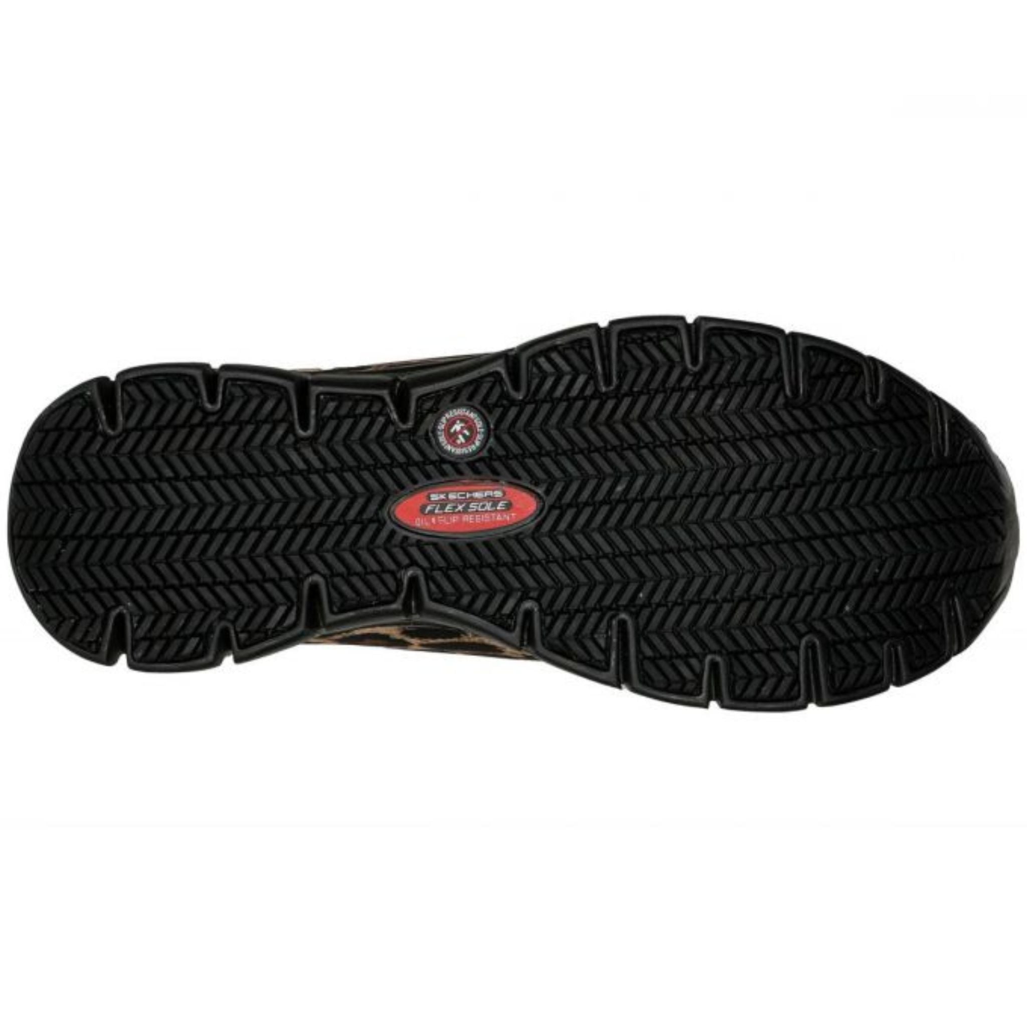 Skechers Women's 108083 Sure Track Saivy Leopard Safety Toe Metal