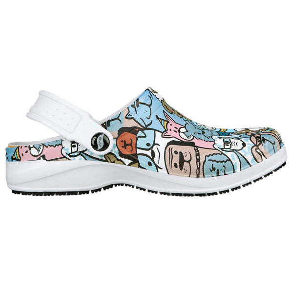 Skechers Women's 108099 Riverbound-Petties White Multi Work Shoes