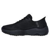 Skechers Women's 108155 Slip-ins Massage Fit Step SR Griela Black Work Shoes ThatShoeStore