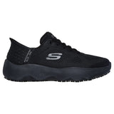 Skechers Women's 108155 Slip-ins Massage Fit Step SR Griela Black Work Shoes ThatShoeStore