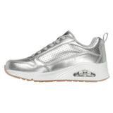 Skechers Women's 177109 Uno Metallixs Silver Casual Shoes ThatShoeStore