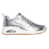 Skechers Women's 177109 Uno Metallixs Silver Casual Shoes ThatShoeStore