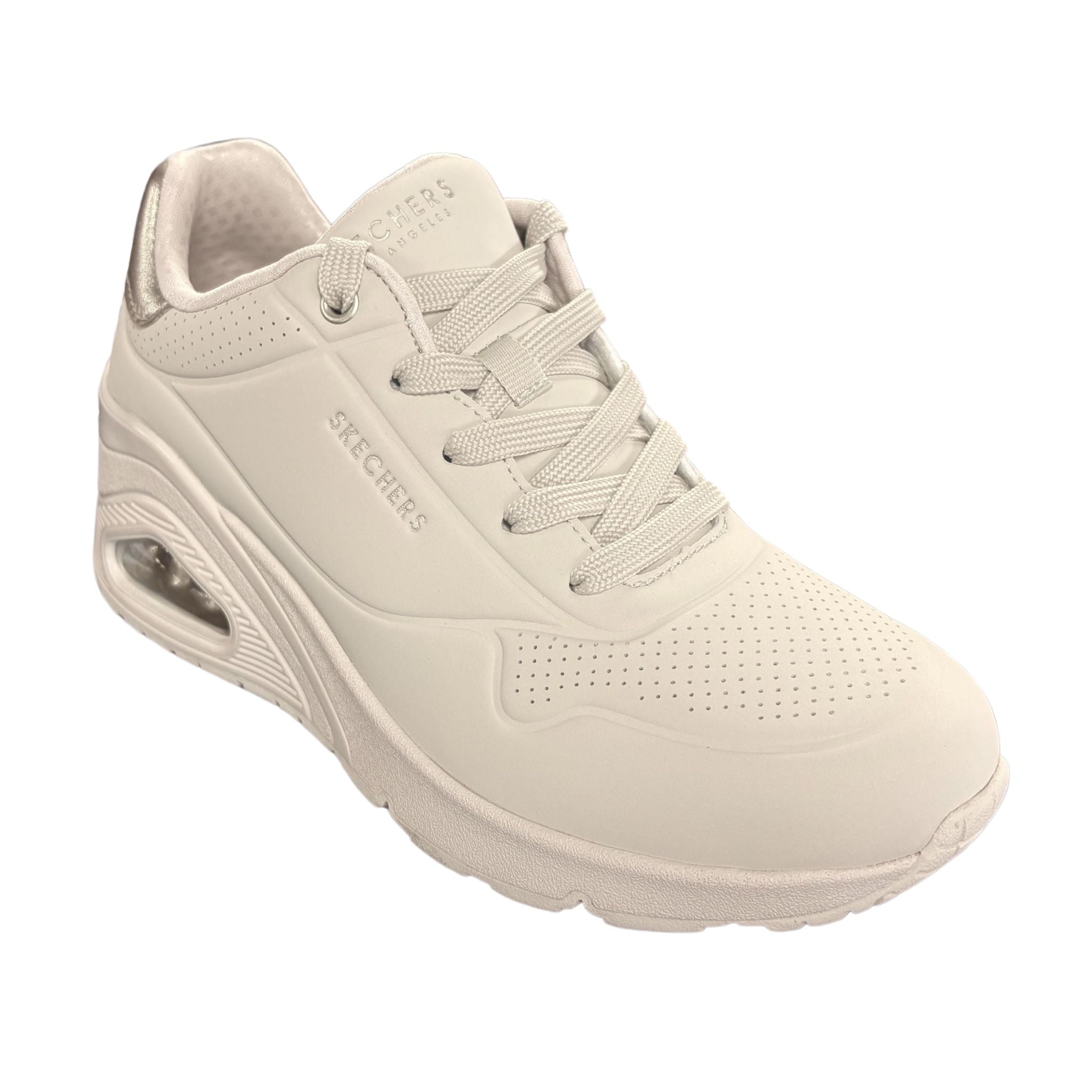 Skechers Women's 177520 Uno Wedge- Hi Steps Off White Casual Shoes