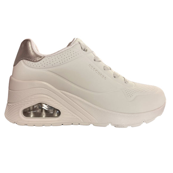 Skechers Women's 177520 Uno Wedge- Hi Steps Off White Casual Shoes