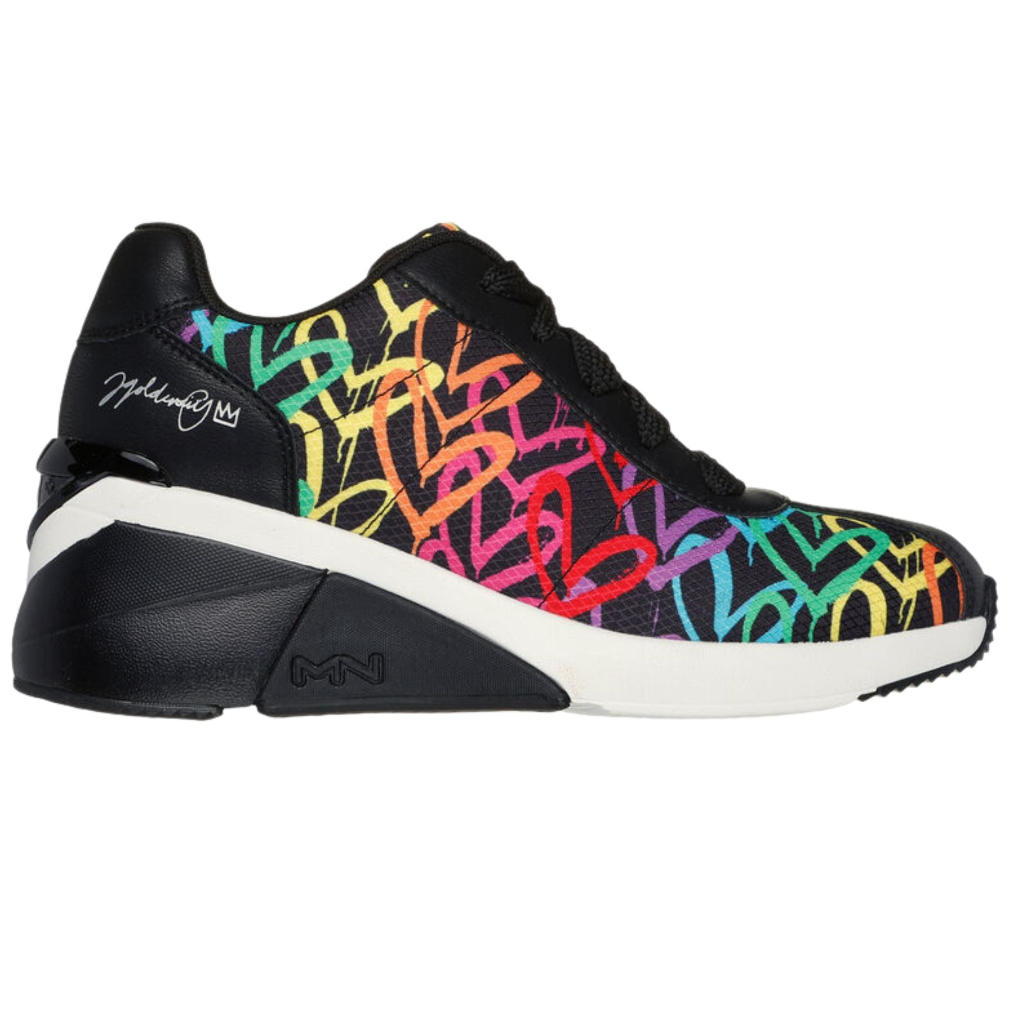 Skechers Women's 177678 A Wedge Heart Of Hearts Black Multi