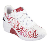 Skechers Women's 177678 A Wedge Heart Of Hearts White Red Casual Shoes ThatShoeStore