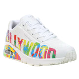 Skechers Women's 177995 Uno-ONE FOR Stars! White Multi Casual Shoes ThatShoeStore
