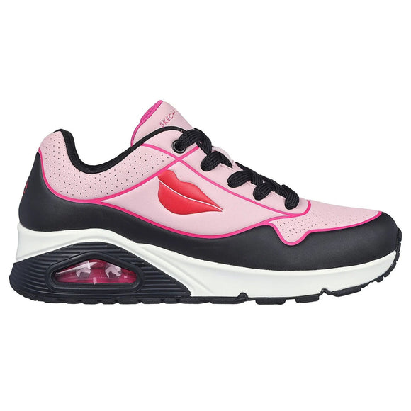 Skechers Women's 177998 UNO Beso Black Pink Casual Shoes
