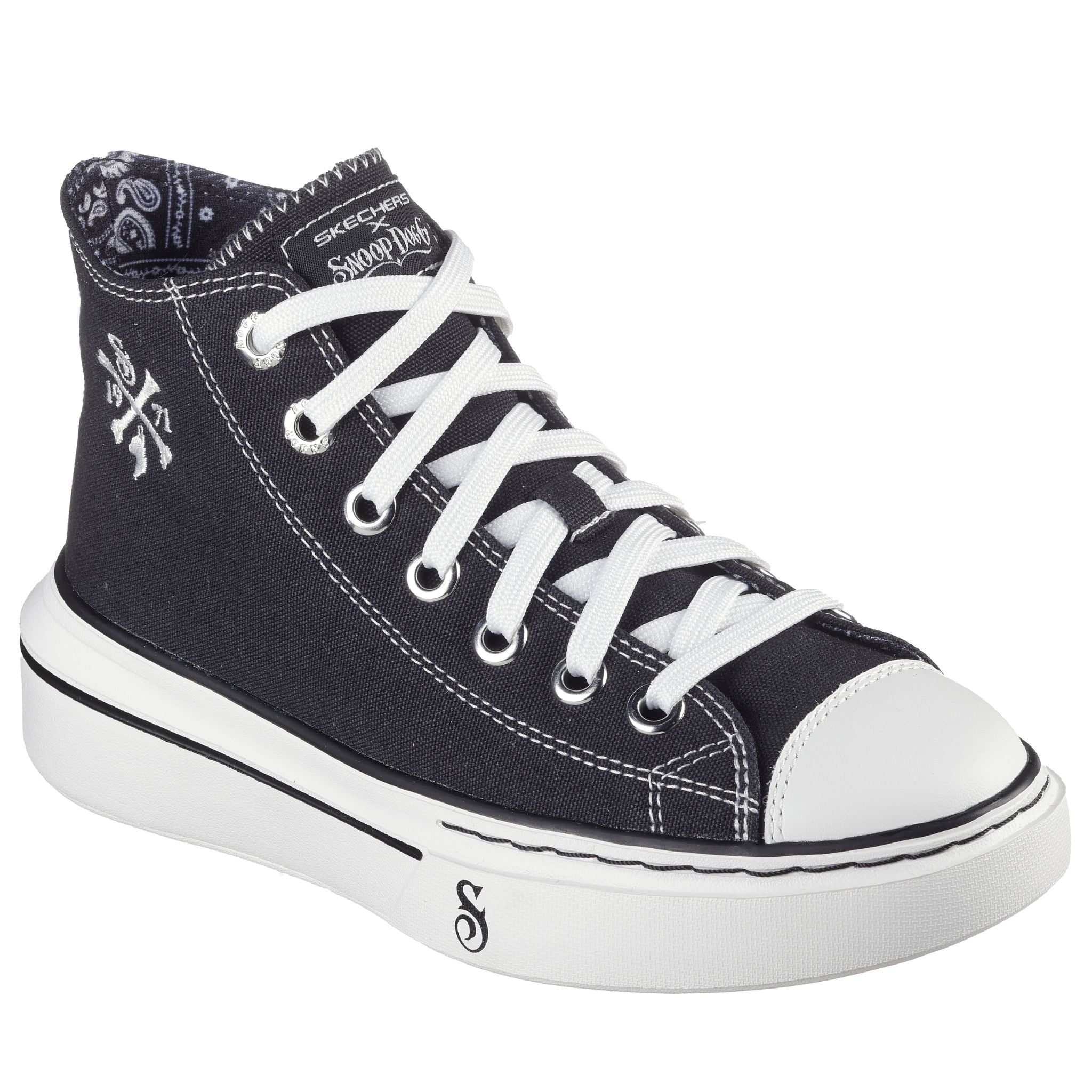 Skechers Women's 186030 Snoop One Doggy Bonez Black Casual Shoes