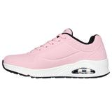 Skechers Women's 73690 Uno- Stand on Air Pink White Casual Shoes ThatShoeStore