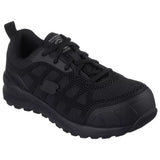 Skechers Women's 77289 Bulkin Ayak Black Safety Toe Metal Free Work Shoes ThatShoeStore