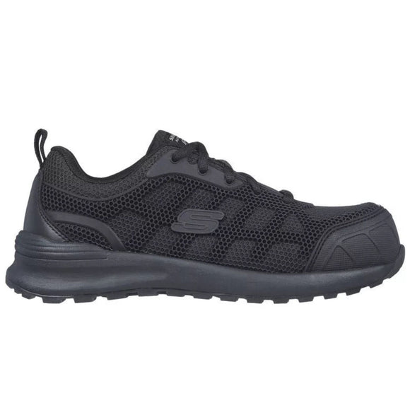 Skechers Women's 77289 Bulkin Ayak Black Safety Toe Metal Free Work Shoes