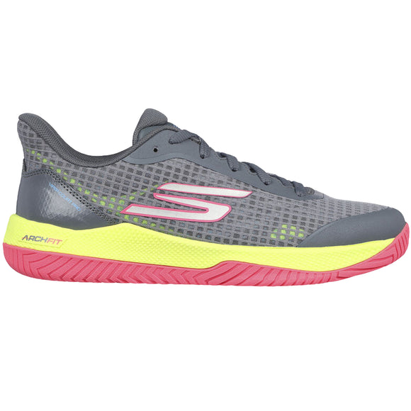 Skechers Women s 172069 Viper Court Pro Gray Pink Pickleball Shoes