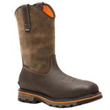 Timberland PRO Men’s TB0A22972141 True Grit Pull-On Brown Waterproof Composite Safety Toe Work Boots ThatShoeStore
