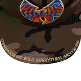 Mitchell and Ness New York Knicks X Wu-Tang Collaboration Camo Pro Pinch Snapback Hat ThatShoeStore