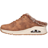 Skechers Women's 155589 Uno Cozy Air Chestnut Fur Lined Casual Shoes Clogs ThatShoeStore