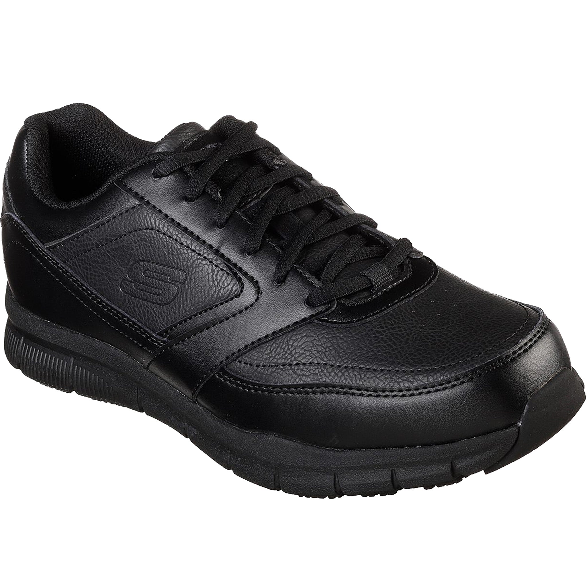 Zapatos de trabajo negros para hombre Skechers Nampa en MEGACALZADO