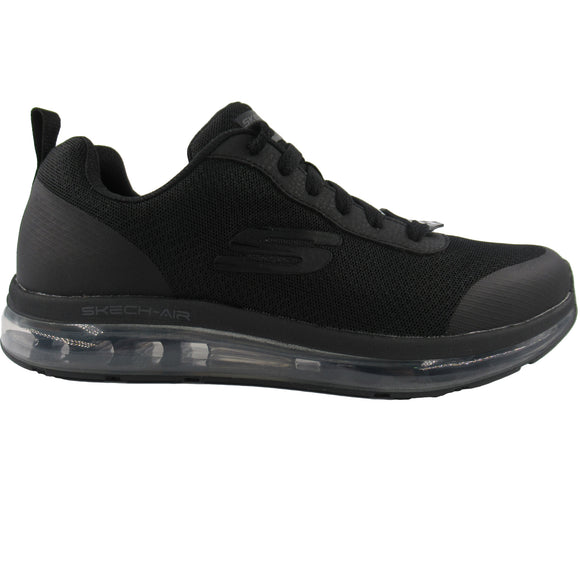 Skechers Men's 77534 Skech-Air Chamness Slip Resistant Black Work Shoes