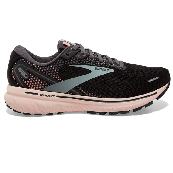 Brooks Women's 120356 026 Ghost 14 Black Pearl Peach Cushion Neutral Running Shoes