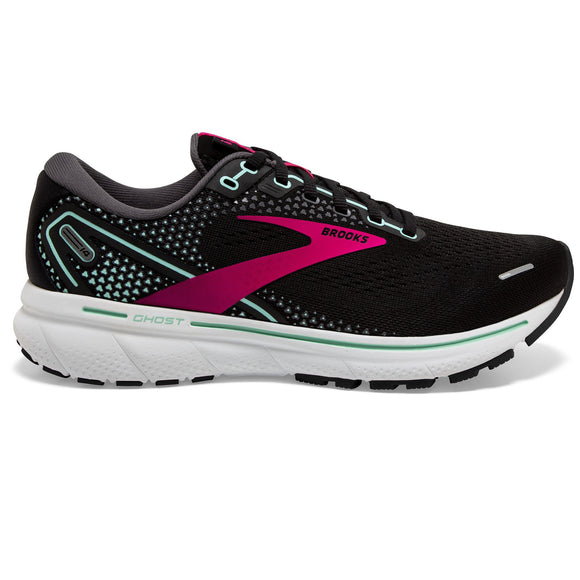 Brooks Women's 120356 013 Ghost 14 Black Pink Yucca Cushion Neutral Running Shoes