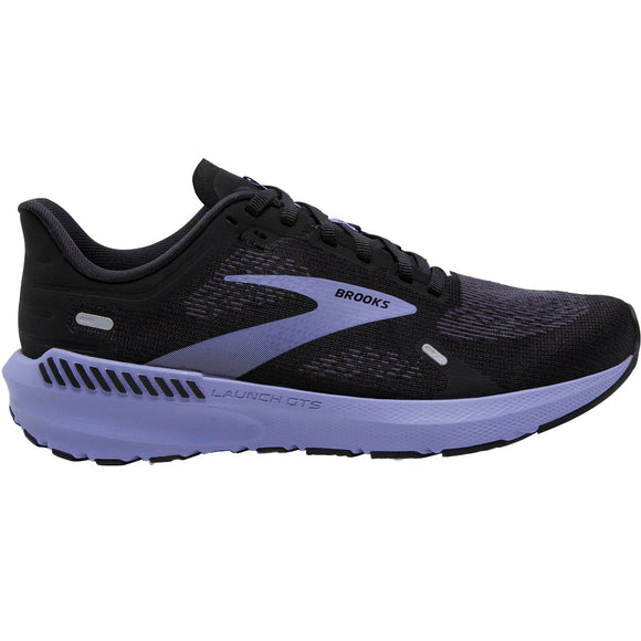 Brooks Women's 120374 060 Launch GTS 9 Black Ebony Purple Speed Support Running Shoes