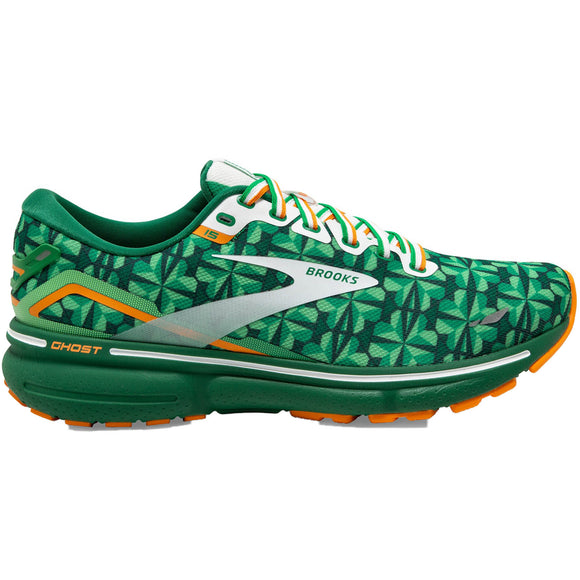 Brooks Women's 120380 371 Ghost 15 Run Lucky Green White Orange Cushion Neutral Running Shoes