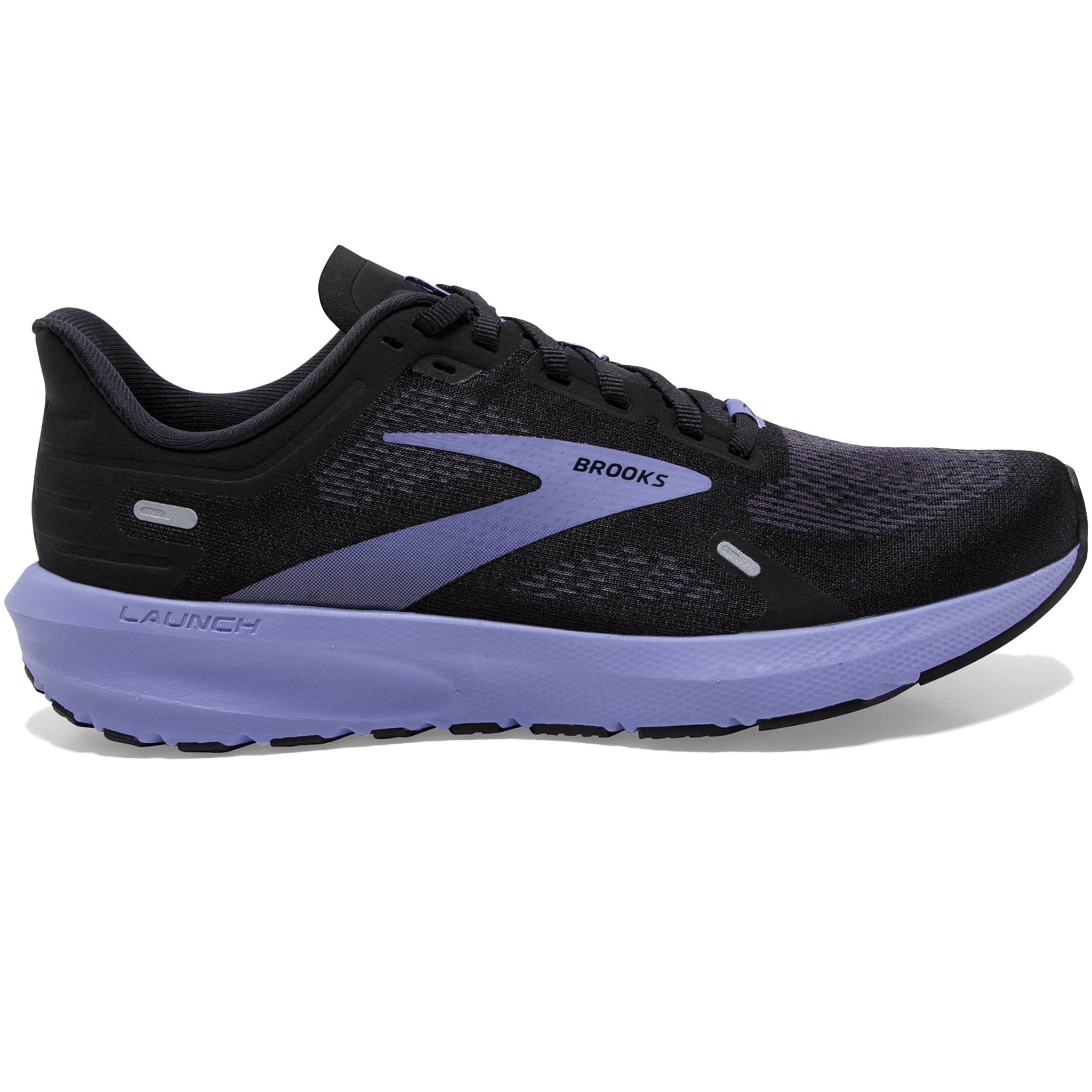 Brooks Women's 120373 060 Launch 9 Black Ebony Purple Speed