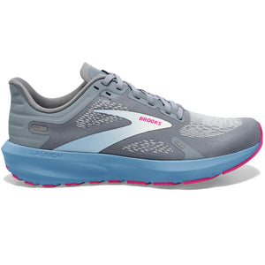 Brooks Women's 120373 016 Launch 9 Grey Blue Pink Speed Neutral Running Shoes