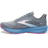 Brooks Women's 120373 016 Launch 9 Grey Blue Pink Speed Neutral Running Shoes ThatShoeStore