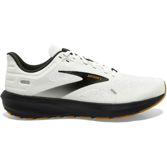Brooks Women's 120373 121 Launch 9 White Black Tan Speed Neutral Running Shoes