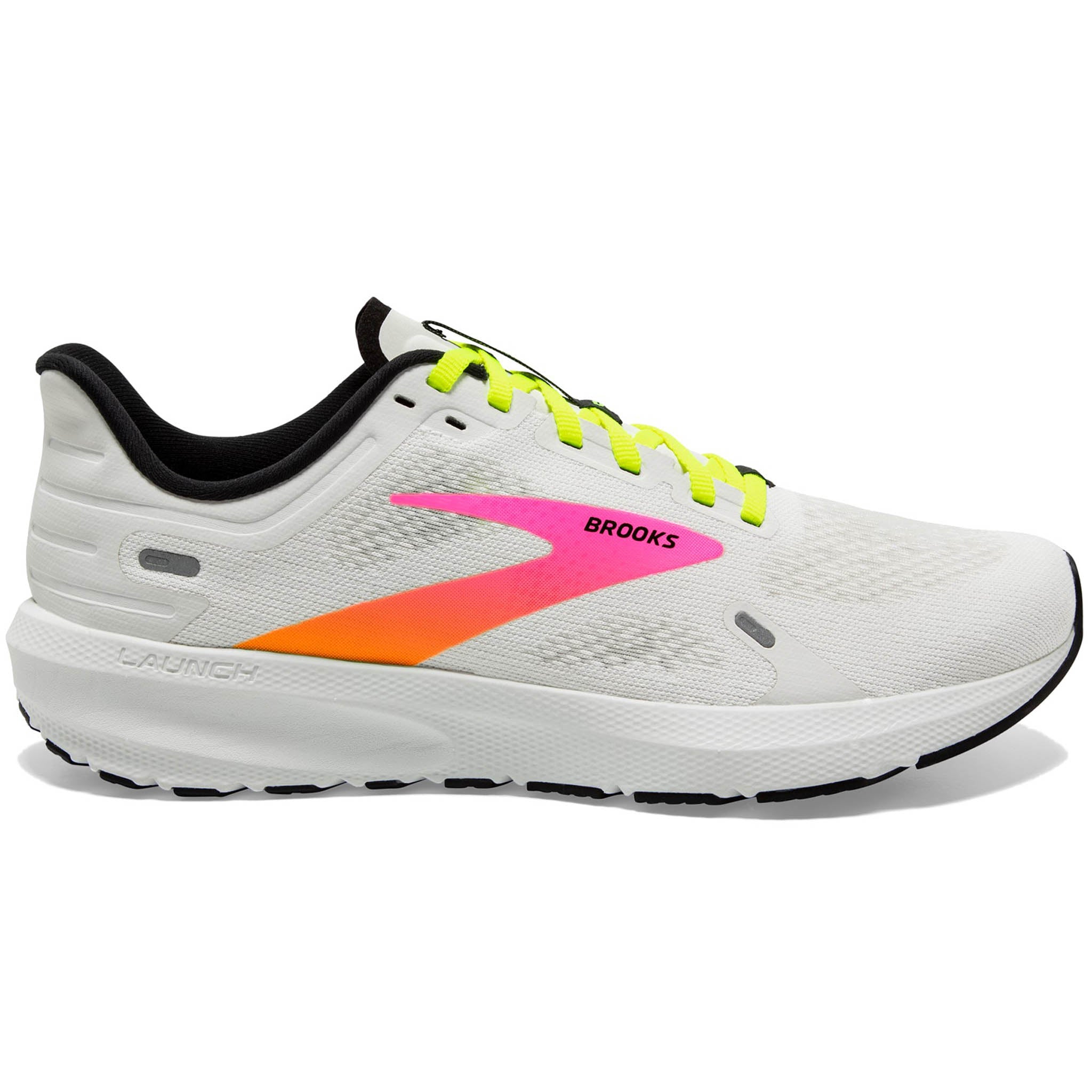 Brooks Women's 120373 148 Launch 9 White Pink Nightlife Speed Neutral That Shoe Store and More