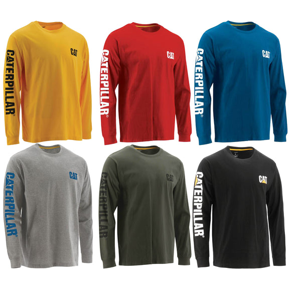 Caterpillar Men's Trademark Banner Long Sleeve T-Shirt 1510034