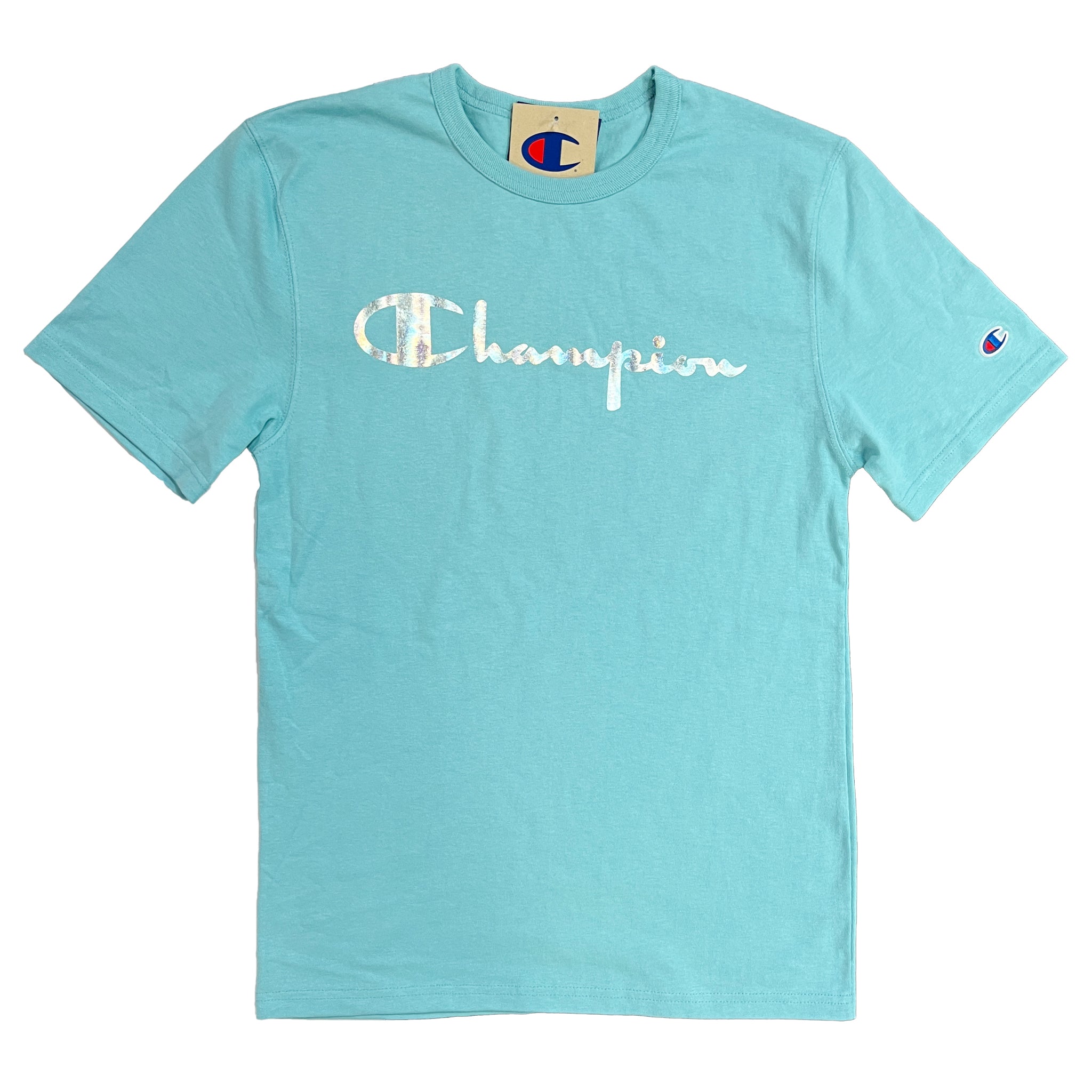 Champion Men s Foil Script Heritage Short Sleeve T Shirt That