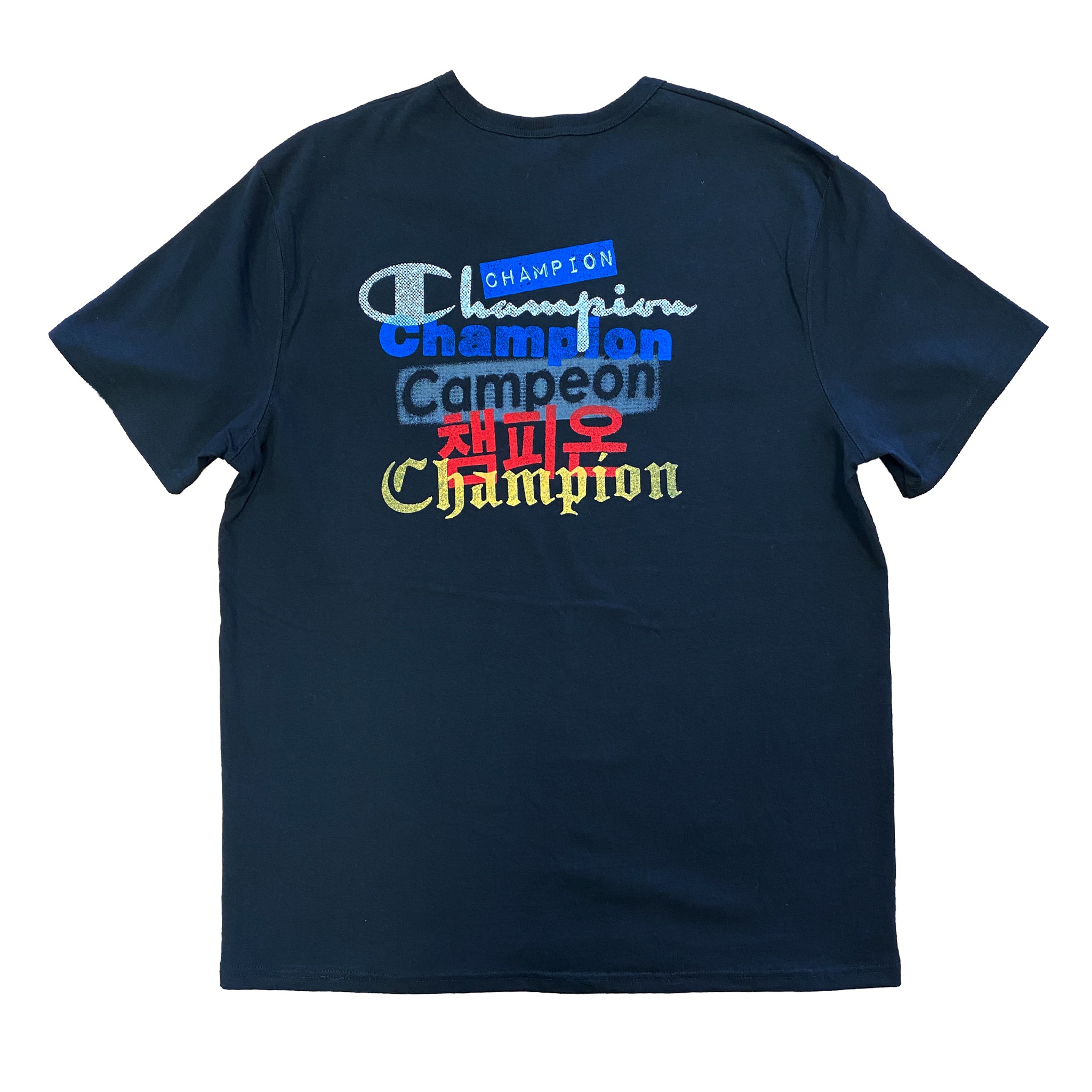 Champion Men s Multi Language Logos Heritage Tee That Shoe Store