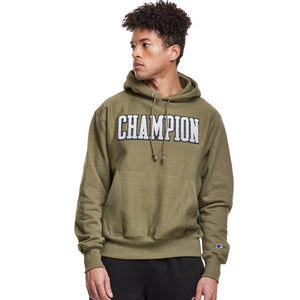 Champion Men's Ombre Block Applique Logo Reverse Weave Hoodie