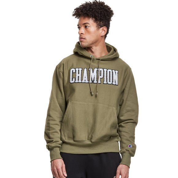 Champion Men's Ombre Block Applique Logo Reverse Weave Hoodie