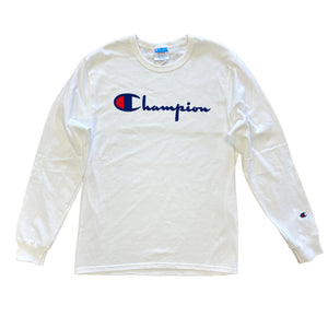 Champion Men’s Script Logo Heritage Long Sleeve Tee