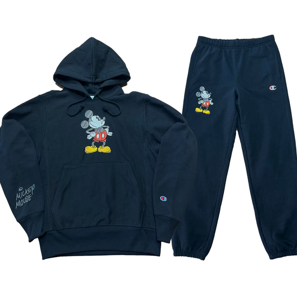 CHAMPION x Disney Mickey Mouse Womens Joggers - BLACK