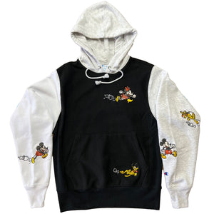 Champion X Disney Mickey Minnie Pluto Patches Reverse Weave Hoodie or Sweatpants