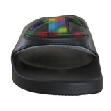 Champion Women's IPO Jellie Black Multi Rainbow Logo Sandals ThatShoeStore