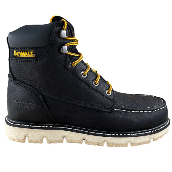 DeWALT Men's DXWP10034 Flex Moc Leather Plain Toe Work Boots Black PitStop