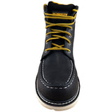 DeWALT Men's DXWP10034 Flex Moc Leather Plain Toe Work Boots Black PitStop ThatShoeStore