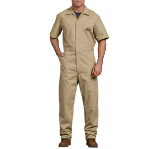 Dickies Men's 33999 Short Sleeve Coveralls Khaki
