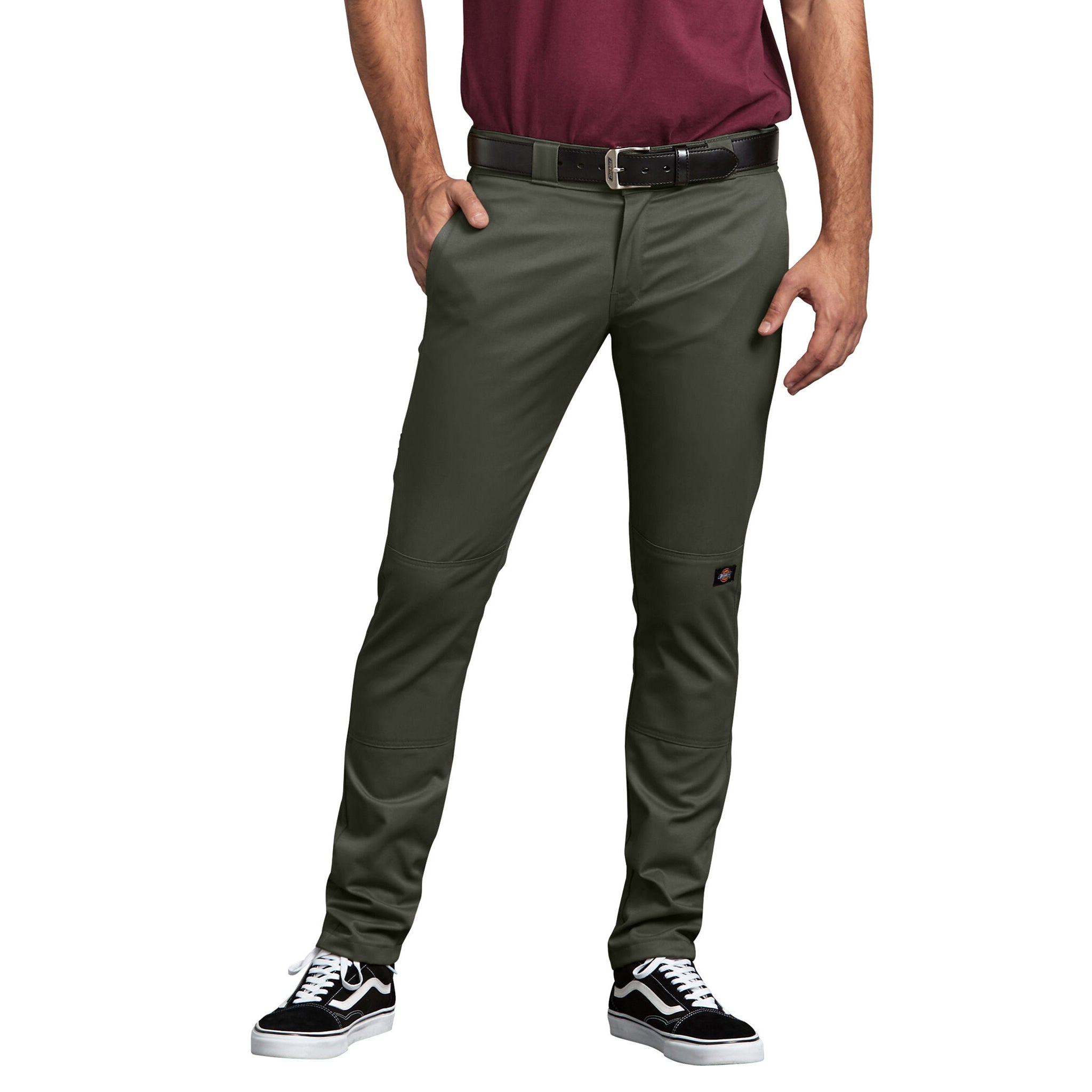 Dickies Men's WP811 Flex Skinny Straight Fit Double Knee Work Pants Ol –  That Shoe Store and More
