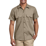 Dickies Men's WS673 Slim Fit Short Sleeve Flex Twill Work Shirts ThatShoeStore