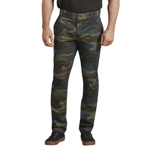 Dickies Men's WP801 FLEX Skinny Straight Fit Work Pants Hunter Green Camo